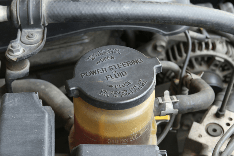 Car experts recommend a power steering fluid change at about 60,000 miles.