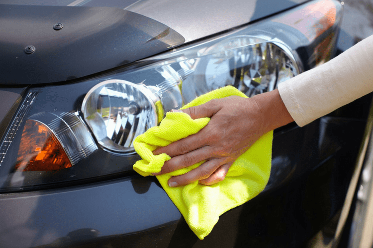 Using a microfiber on your car can help it dry faster and will prevent scratches.