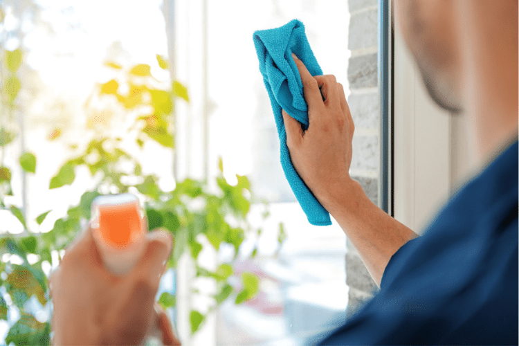 If you have any glass surfaces around the house, microfiber is the perfect material for getting them clean.