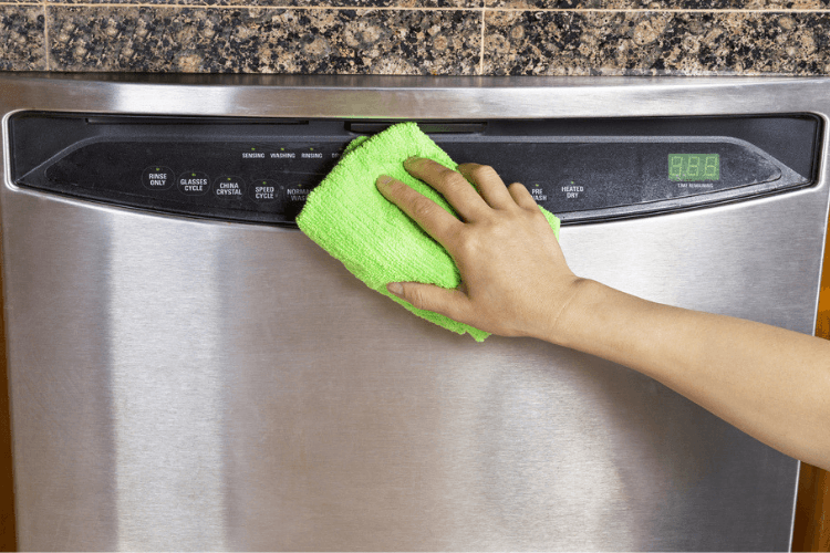 Rub the towel or brush on the metal surface you want to treat, and let it sit for about two minutes until it dries.