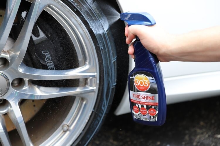 Get a glossy tire finish with 303 Tire Shine.